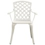 Bistro table and chairs 5 pieces white cast aluminum by , Garden sets - Ref: Foro24-3070609, Price: 663,98 €, Discount: %