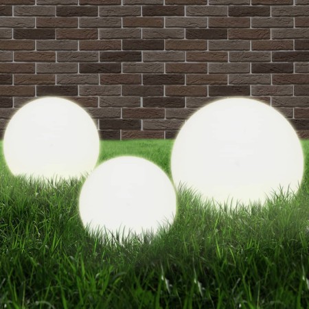 LED ball lamp set 3 spherical pcs 20/30/40 cm PMMA by vidaXL, Outdoor lighting - Ref: Foro24-50659, Price: 113,78 €, Discount: %