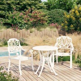 3-piece white cast aluminum bistro table and chairs by , Garden sets - Ref: Foro24-3070573, Price: 487,40 €, Discount: %