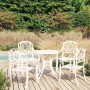 Bistro table and chairs 5 pieces white cast aluminum by , Garden sets - Ref: Foro24-3070600, Price: 809,09 €, Discount: %