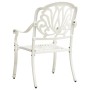 Bistro table and chairs 5 pieces white cast aluminum by , Garden sets - Ref: Foro24-3070600, Price: 809,09 €, Discount: %