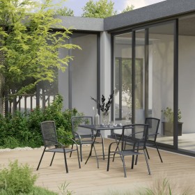 5-piece anthracite steel garden dining furniture set by , Garden sets - Ref: Foro24-3074486, Price: 292,99 €, Discount: %