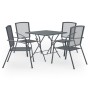 5-teiliges Garten-Essmöbel-Set aus anthrazitfarbenem Stahl von , Gartensets - Ref: Foro24-3074486, Preis: 317,46 €, Rabatt: %