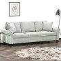 3-Sitzer-Sofa mit hellgrauen Samtkissen 180 cm von , Sofas - Ref: Foro24-3200955, Preis: 312,97 €, Rabatt: %