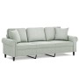 3-seater sofa with light gray velvet cushions 180 cm by , Sofas - Ref: Foro24-3200955, Price: 312,97 €, Discount: %