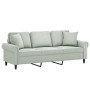 3-seater sofa with light gray velvet cushions 180 cm by , Sofas - Ref: Foro24-3200955, Price: 312,18 €, Discount: %