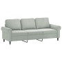 3-seater sofa with light gray velvet cushions 180 cm by , Sofas - Ref: Foro24-3200955, Price: 312,97 €, Discount: %