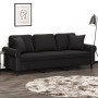 3-Sitzer-Sofa mit schwarzen Samtkissen 180 cm von , Sofas - Ref: Foro24-3200960, Preis: 313,23 €, Rabatt: %