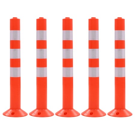 Plastic traffic control bollards 75 cm 5 units by vidaXL, Parking signs and fords - Ref: Foro24-142829, Price: 106,93 €, Disc...