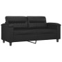 2-seater sofa with black synthetic leather cushions 140 cm by , Sofas - Ref: Foro24-3200988, Price: 262,29 €, Discount: %