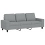 Sofá de 3 plazas con taburete de tela gris claro 180 cm de , Sofás - Ref: Foro24-3201151, Precio: 372,15 €, Descuento: %