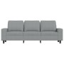 Sofá de 3 plazas con taburete de tela gris claro 180 cm de , Sofás - Ref: Foro24-3201151, Precio: 372,15 €, Descuento: %