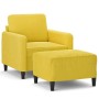 Sillón con taburete terciopelo amarillo 60 cm de , Sofás - Ref: Foro24-3201170, Precio: 198,86 €, Descuento: %