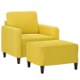 Sillón con taburete terciopelo amarillo 60 cm de , Sofás - Ref: Foro24-3201170, Precio: 198,86 €, Descuento: %