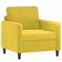 Sillón con taburete terciopelo amarillo 60 cm de , Sofás - Ref: Foro24-3201170, Precio: 198,86 €, Descuento: %