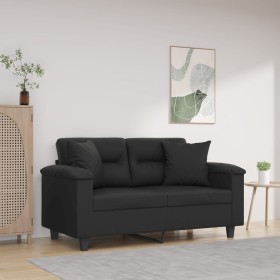 2-seater sofa with black synthetic leather cushions 120 cm by , Sofas - Ref: Foro24-3200983, Price: 272,63 €, Discount: %