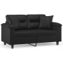 2-seater sofa with black synthetic leather cushions 120 cm by , Sofas - Ref: Foro24-3200983, Price: 272,63 €, Discount: %