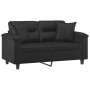 2-seater sofa with black synthetic leather cushions 120 cm by , Sofas - Ref: Foro24-3200983, Price: 272,63 €, Discount: %