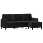 3-Sitzer-Sofa mit schwarzem Samthocker 180 cm von , Sofas - Ref: Foro24-3201179, Preis: 361,87 €, Rabatt: %