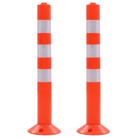 Bolardos de control de tráfico plástico 75 cm 2 unidades de vidaXL, Señales de estacionamiento y vados - Ref: Foro24-142828, ...