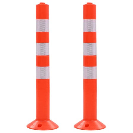 Bolardos de control de tráfico plástico 75 cm 2 unidades de vidaXL, Señales de estacionamiento y vados - Ref: Foro24-142828, ...