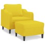 Armchair with stool light yellow fabric 60 cm by , Sofas - Ref: Foro24-3201132, Price: 216,42 €, Discount: %