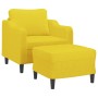 Armchair with stool light yellow fabric 60 cm by , Sofas - Ref: Foro24-3201132, Price: 216,42 €, Discount: %