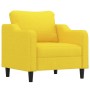 Armchair with stool light yellow fabric 60 cm by , Sofas - Ref: Foro24-3201132, Price: 216,42 €, Discount: %