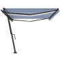 Manual retractable awning with blue and white LED light 500x350 cm by , Awnings - Ref: Foro24-3069861, Price: 623,90 €, Disco...