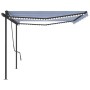 Manual retractable awning with blue and white LED light 5x3.5 m by , Awnings - Ref: Foro24-3070261, Price: 717,40 €, Discount: %