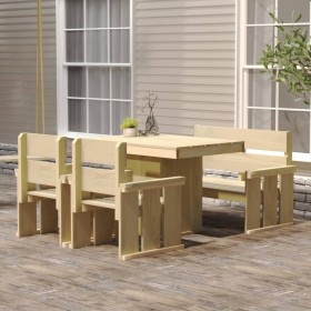 Garden dining set 4 pieces impregnated pine wood by , Garden sets - Ref: Foro24-3096612, Price: 397,65 €, Discount: %