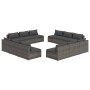 Garden furniture set 12 pieces gray synthetic rattan cushions by , Garden sets - Ref: Foro24-3101573, Price: 1,00 €, Discount: %