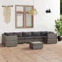 8-teiliges Gartenmöbel-Set und graue synthetische Rattankissen von , Gartensets - Ref: Foro24-3101965, Preis: 817,99 €, Rabat...