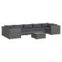 Set de muebles de jardín 8 pzas y cojines ratán sintético gris de , Conjuntos de jardín - Ref: Foro24-3101965, Precio: 868,62...