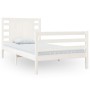 Solid white pine wood bed frame 100x200 cm by , Beds and slatted bases - Ref: Foro24-3104274, Price: 125,54 €, Discount: %