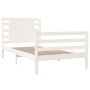 Solid white pine wood bed frame 100x200 cm by , Beds and slatted bases - Ref: Foro24-3104274, Price: 125,54 €, Discount: %