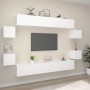 TV furniture set 8 pieces white plywood by , TV Furniture - Ref: Foro24-3114222, Price: 285,85 €, Discount: %