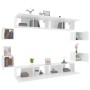 TV furniture set 8 pieces white plywood by , TV Furniture - Ref: Foro24-3114222, Price: 285,99 €, Discount: %