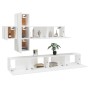 Set de muebles para TV 7 piezas madera contrachapada blanco de , Muebles TV - Ref: Foro24-3114518, Precio: 240,20 €, Descuent...