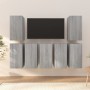 TV furniture 7 pcs Sonoma gray plywood 30.5x30x60 cm by , TV Furniture - Ref: Foro24-3120336, Price: 202,66 €, Discount: %