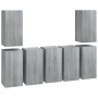 TV furniture 7 pcs Sonoma gray plywood 30.5x30x60 cm by , TV Furniture - Ref: Foro24-3120336, Price: 202,66 €, Discount: %