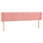 Cabecero con LED de terciopelo rosa 163x16x78/88 cm de , Cabeceros y pies de cama - Ref: Foro24-3123155, Precio: 78,03 €, Des...