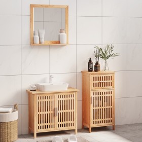 3-piece solid walnut wood bathroom furniture set by , Bathroom furniture - Ref: Foro24-3185784, Price: 192,34 €, Discount: %