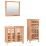 Conjunto de muebles de baño 3 piezas madera maciza de nogal de , Muebles de baño - Ref: Foro24-3185784, Precio: 191,62 €, Des...