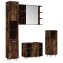 Set de muebles de baño 4 piezas madera contrachapada roble humo de , Muebles de baño - Ref: Foro24-3187612, Precio: 230,73 €,...