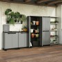 Keter Mueble bajo de almacenamiento Planet gris y negro de , Taquillas y armarios de almacenamiento - Ref: Foro24-445035, Pre...