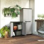 Keter Mueble bajo de almacenamiento Planet gris y negro de , Taquillas y armarios de almacenamiento - Ref: Foro24-445035, Pre...