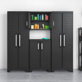 Keter Multipurpose Storage Cabinet Detroit Black by , Lockers and storage cabinets - Ref: Foro24-440919, Price: 196,13 €, Dis...