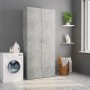 Cement gray engineered wood storage cabinet 80x35.5x180cm by , Lockers and storage cabinets - Ref: Foro24-800004, Price: 269,...