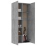 Cement gray engineered wood storage cabinet 80x35.5x180cm by , Lockers and storage cabinets - Ref: Foro24-800004, Price: 269,...